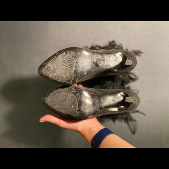 Zara Fringe Black Suede Boots - Picture 10 of 14